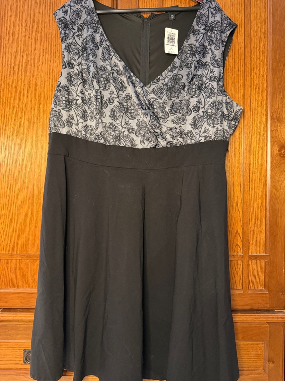 NWT Torrid Fit & Flare Floral Lace Satin Midi Dress Surplice Empire Cocktail